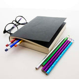 BAZIC Metallic Laser Foil Wood Pencil w/ Eraser (8/Pack), pack of 24