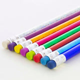 BAZIC Metallic Laser Foil Wood Pencil w/ Eraser (8/Pack), pack of 24