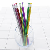 BAZIC Metallic Glitter Wood Pencil w/ Eraser (8/Pack), pack of 24