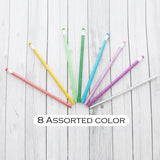BAZIC Metallic Glitter Wood Pencil w/ Eraser (8/Pack), pack of 24