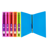 BAZIC 3 Ring Binder 1" Poly Binders Glitter Color Soft Cover, 175 Sheets, 48-Count