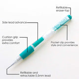 BAZIC Crown Dazzle 0.5 mm Mechanical Pencil (3/Pack), pack of 24