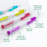 BAZIC Crown 0.7 mm Mechanical Pencil w/ Ceramics High-Quality Lead, pack of 24