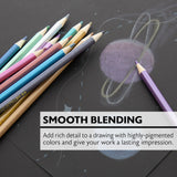BAZIC 12 Metallic Colored Pencils, pack of 12