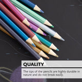 BAZIC 12 Metallic Colored Pencils, pack of 12