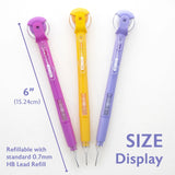 BAZIC Spinner Top Eraser 0.5 mm  Mechanical Pencil (3/Pack), pack of 24