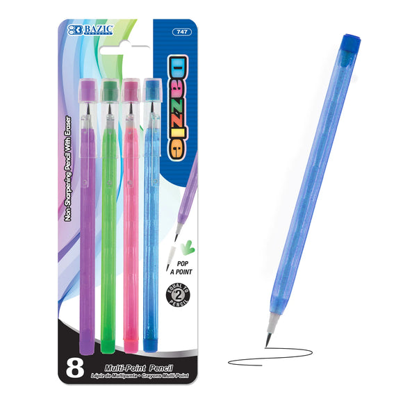 BAZIC Dazzle Multi-Point Pencil (8/Pack), pack of 24