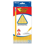 BAZIC #2 Triangle Yellow Pencil (12/Pack), pack of 24