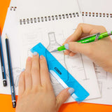 BAZIC Tri-Angle 0.7 mm Mechanical Pencil w/ Ceramics High-Quality Lead, pack of 24