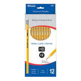 BAZIC #2 Premium Yellow Pencil (12/Pack), pack of 24