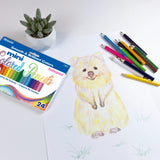 BAZIC 24 Mini Colored Pencils, pack of 24