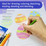 BAZIC 12 Mini Colored Pencils, Set for Art Drawing Sketching, 24-Pack