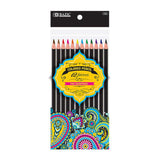 BAZIC 12 Colored Pencils Designer, Set for Art Drawing Sketching, 24-Pack
