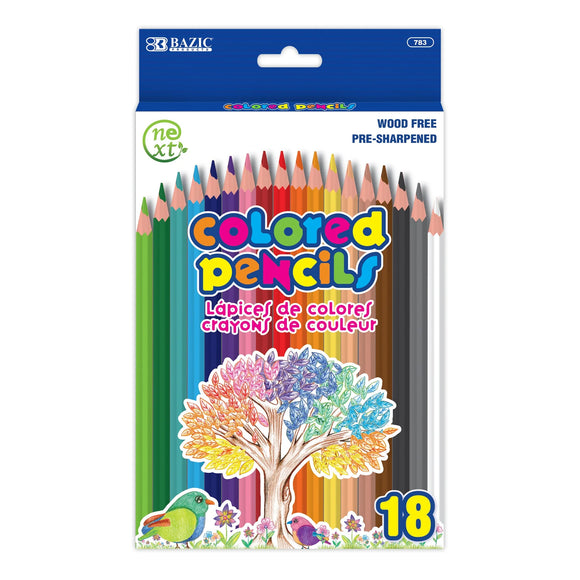 BAZIC Next 18 Colored Pencils, pack of 24