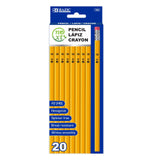 BAZIC Next #2 Yellow Pencil (20/Pack), pack of 24