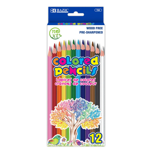 BAZIC Next 12 Colored Pencils, pack of 24