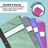 BAZIC Assorted Color 3-Ring Pencil Pouch, pack of 24
