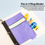 BAZIC Assorted Color 3-Ring Pencil Pouch, pack of 24