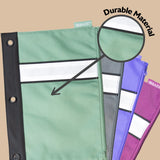 BAZIC Assorted Color 3-Ring Pencil Pouch, pack of 24