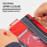 BAZIC 3 Ring Pencil Pouch, Mesh Window, Assorted Color, 24-Pack