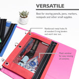 BAZIC 3 Ring Pencil Pouch, Mesh Window, Assorted Color, 24-Pack