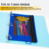 BAZIC 3 Ring Pencil Pouch, Mesh Window, Assorted Color, 24-Pack
