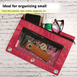 BAZIC Double Zipper 3-Ring Pencil Pouch w/ Mesh Window, pack of 24