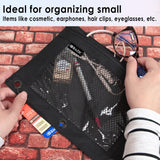 BAZIC Black 3-Ring Pencil Pouch w/ Mesh Window, pack of 24