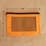 BAZIC Retro Color 3-Ring Pencil Pouch w/ Mesh Window, pack of 24