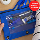 BAZIC 3-Ring Pencil Pouch w/ Clear Window, pack of 24