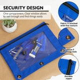 BAZIC 3-Ring Pencil Pouch w/ Clear Window, pack of 24