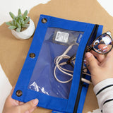 BAZIC 3-Ring Pencil Pouch w/ Clear Window, pack of 24
