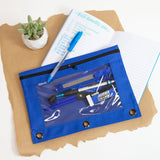 BAZIC 3-Ring Pencil Pouch w/ Clear Window, pack of 24