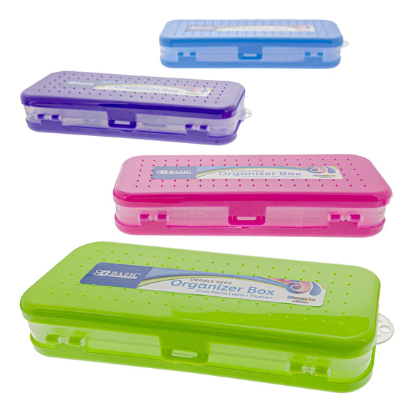 BAZIC Bright Color Double Deck Organizer Box, pack of 24