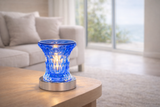Aromar Touch Electric Oil Burner - Glass Maze Blue  (77601)