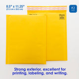 BAZIC 8.5" X 11.25" (#2) Self-Seal Bubble Mailers-pack of 25