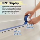 BAZIC 1.41" X 720" (20 Yards) Blue Painter's Tape (PACK OF 36)