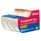 BAZIC 3/4" X 500" Transparent Tape (3/Pack), pack of 24