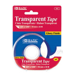BAZIC 3/4" X 1296" Transparent Tape w/ Dispenser, pack of 24