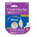 BAZIC 3/4" X 1296" Crystal Clear Tape w/ Dispenser, pack of 24