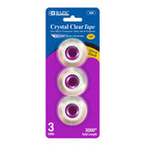 BAZIC 3/4" X 1000" Crystal Clear Tape Refill (3/Pack), pack of 24