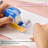 BAZIC 3/4" X 500" Double Sided Permanent Tape w/ Dispenser, pack of 24