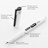 BAZIC Fiero Black Fiber Tip Fineliner Pen (4/Pack), pack of 24