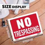 BAZIC  12" X 16" No Trespassing Sign, pack of 24