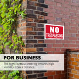 BAZIC  12" X 16" No Trespassing Sign, pack of 24