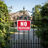 BAZIC  12" X 16" No Trespassing Sign, pack of 24