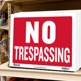BAZIC  12" X 16" No Trespassing Sign, pack of 24