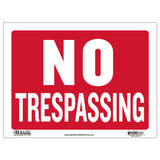 BAZIC  12" X 16" No Trespassing Sign, pack of 24