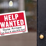 BAZIC 12" X 16" Help Wanted Sign, pack of 24
