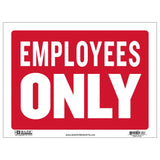 BAZIC 9" X 12" Employees Only Sign, pack of 24